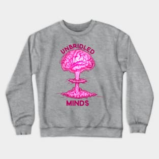 Pink Brain in A-bomb Crewneck Sweatshirt